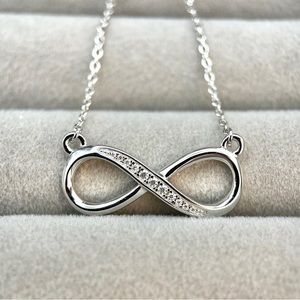 18k Gold Plated S925 Sterling Silver Infinite Love Pendant Necklace